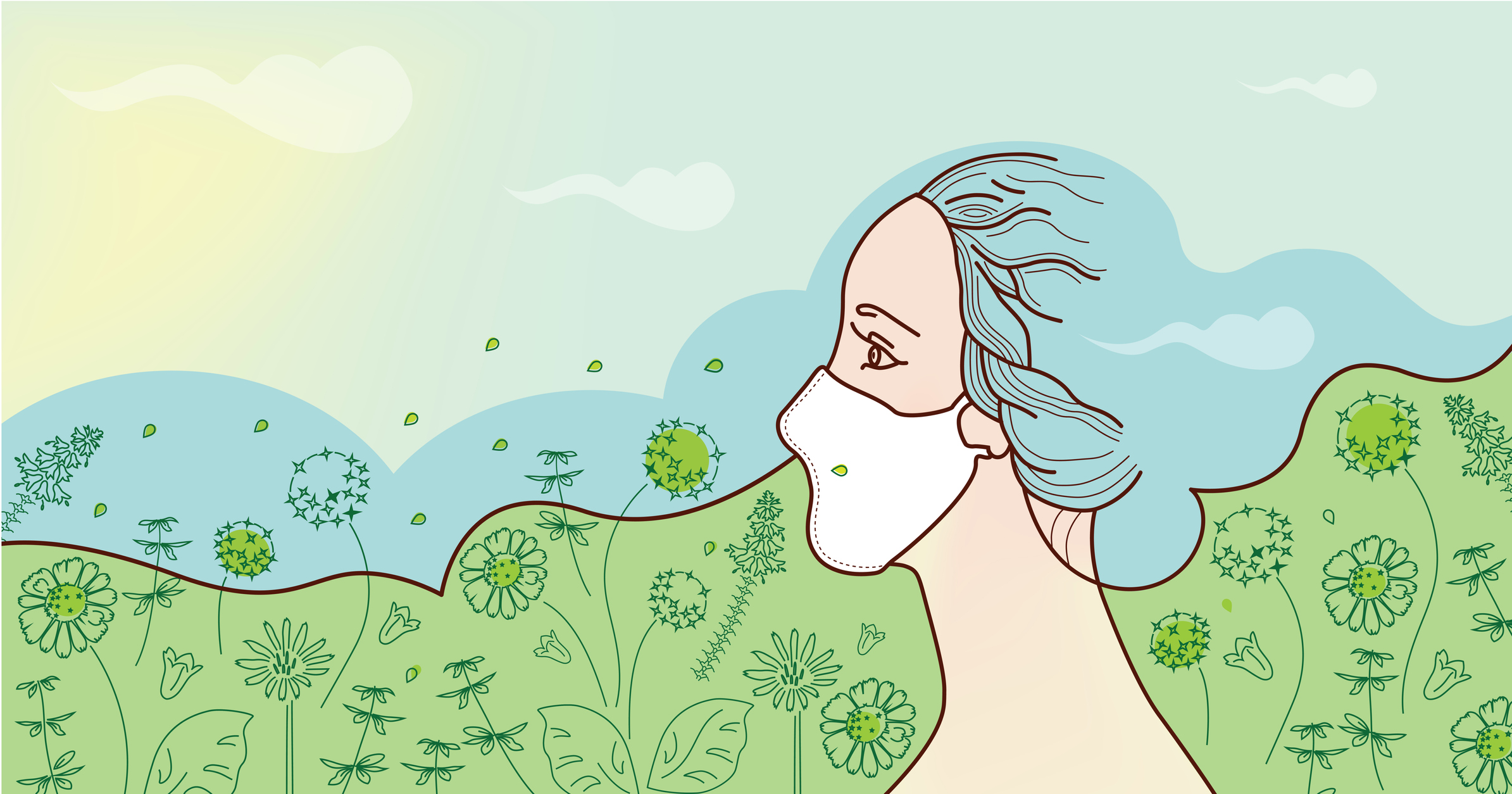 Kobieta patrząca w stronę słońca